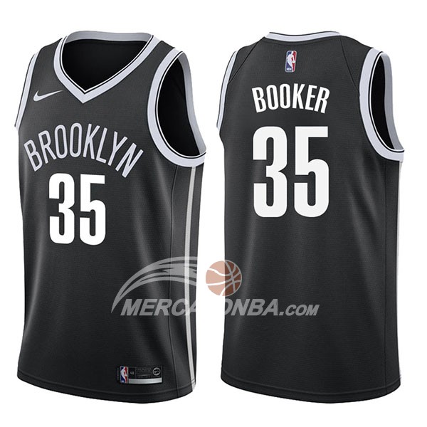 Maglia NBA Brooklyn Nets Trevor Booker Icon 2017-18 Nero